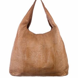 Hunting Season caramel Python hobo bag